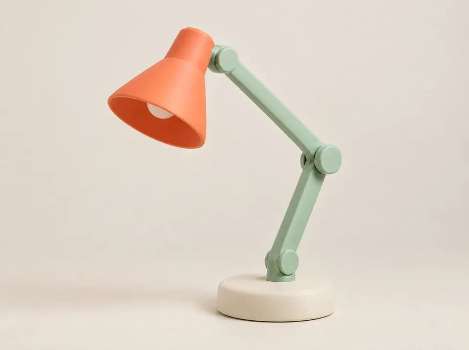 Pastel concept of the desk lamp