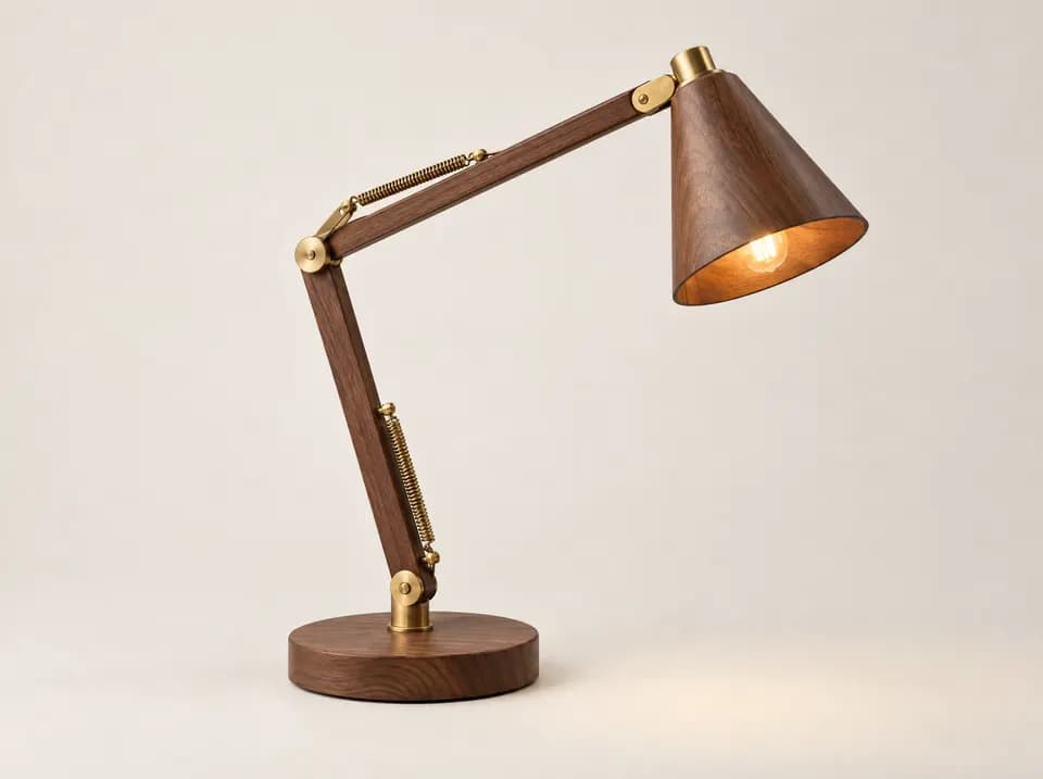 Walnut concept of the desk lamp