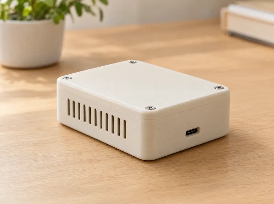 Electronics enclosure, 3D printed